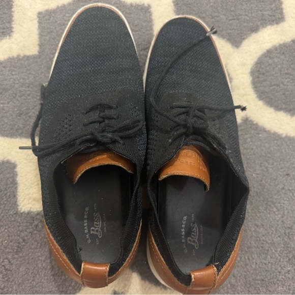 G.H. Bass & Co. Black Knit Sneakers with Tan Accents - Picture 6 of 6